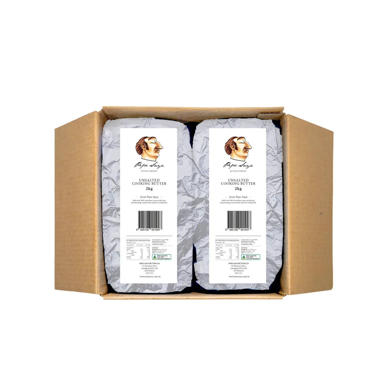 Butter - Unsalted Cooking, 2kg Block