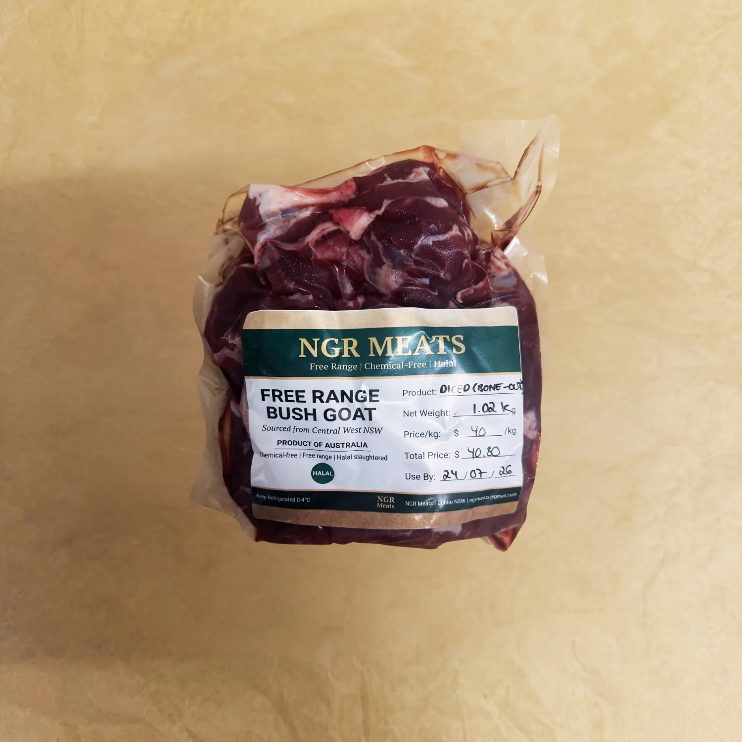 Goat, Diced - Wild Bush (Bone Out)