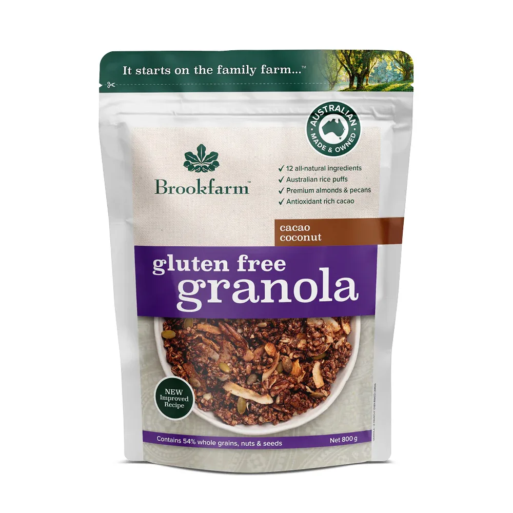 NEW: Cacao coconut gluten free granola from Brookfarm