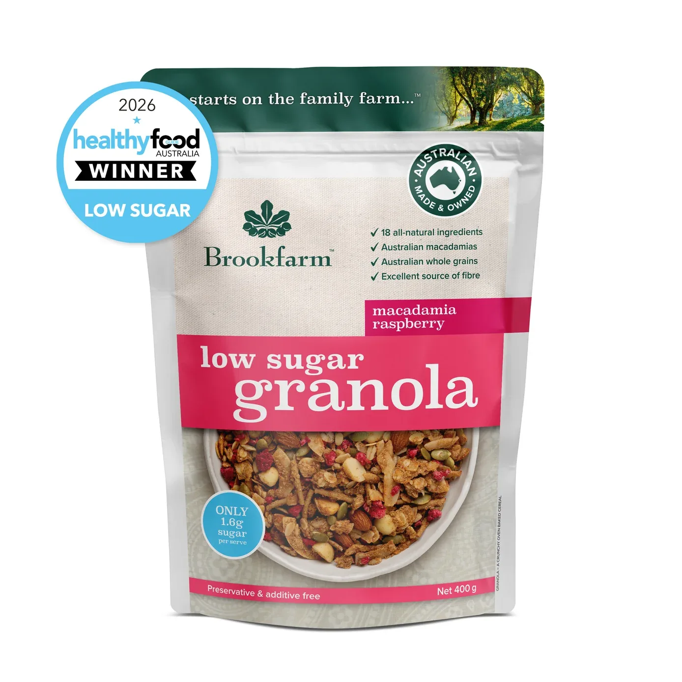 Low Sugar Granola Macadamia Raspberry — image 1 of 4
