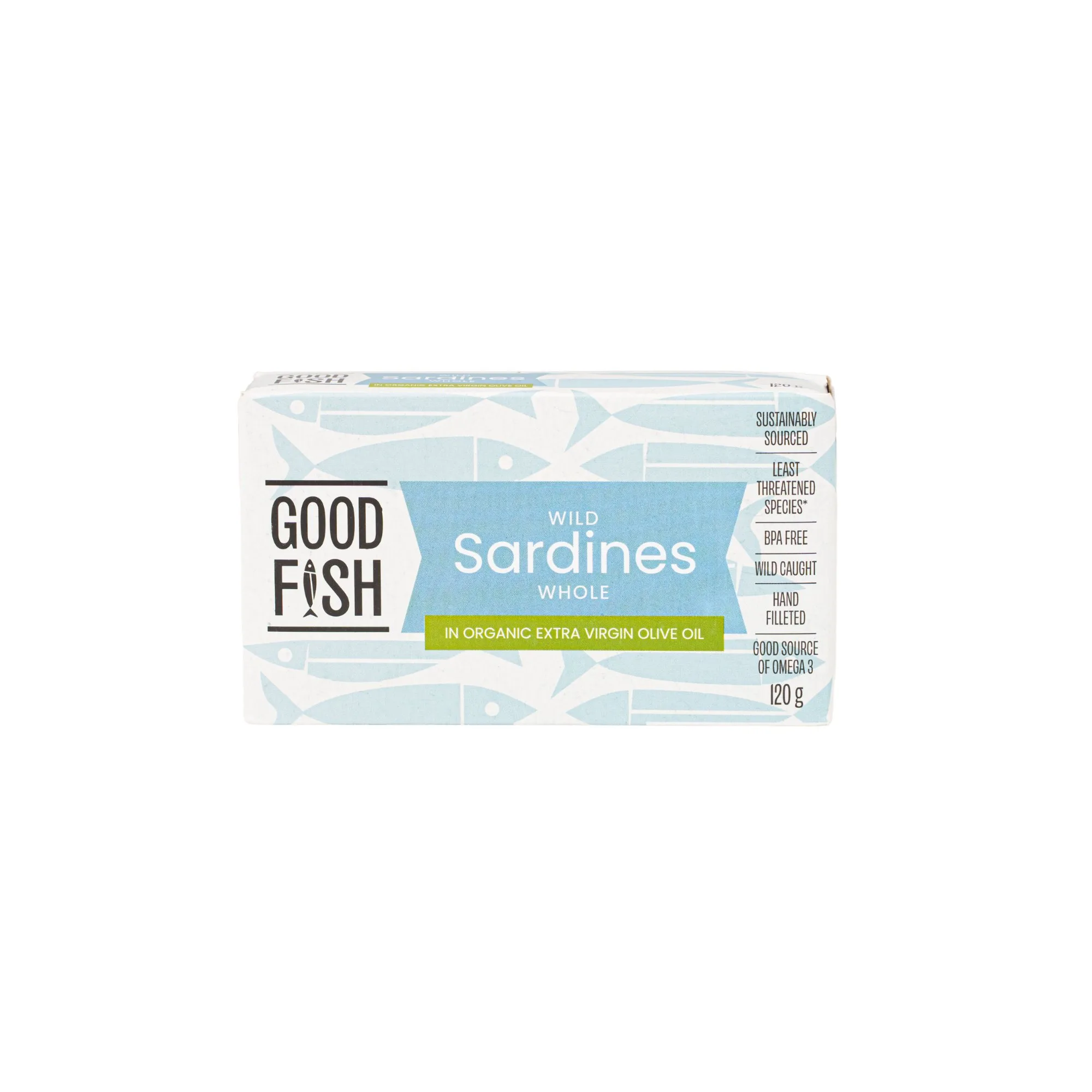 Sardines in Organic EVOO - Wild Caught, 2 x 120g Tin — image 1 of 2
