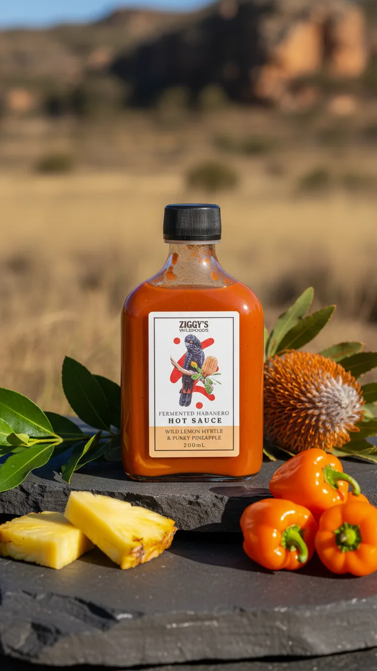 Hot Sauce - Wild Lemon Myrtle & Pineapple Fermented Hot Sauce