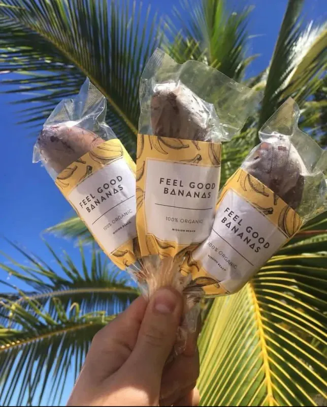 Frozen Bananas - Chocolate Covered, Family 4 Pack 300g - alternate