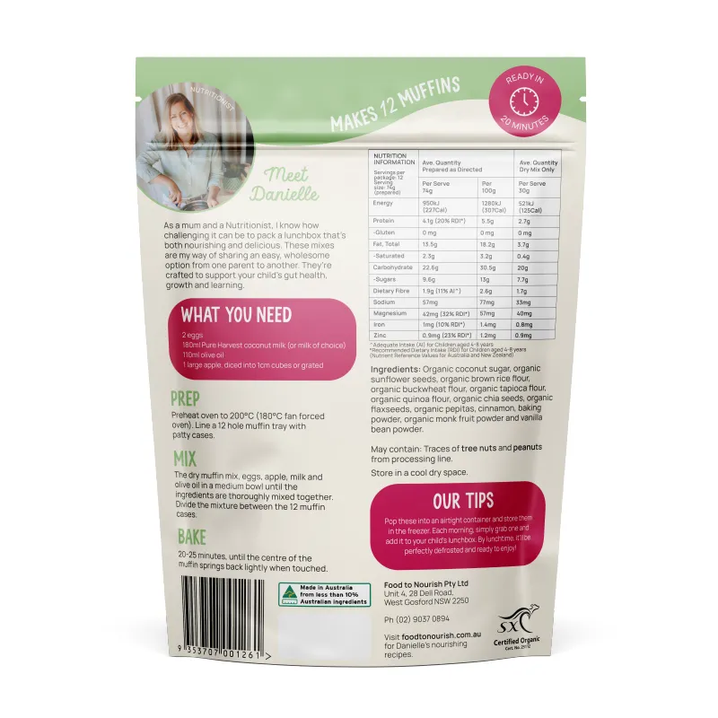 Lunchbox Baking Mix - Apple Muffin, 360g - alternate