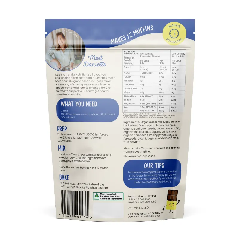 Lunchbox Baking Mix - Chocolate Muffin, 360g - alternate