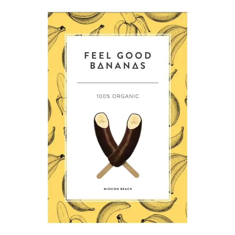 Frozen Bananas - Chocolate Covered, Family 4 Pack 300g