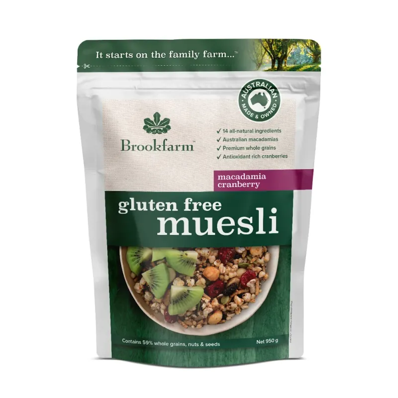 Macadamia Cranberry Gluten Free Muesli