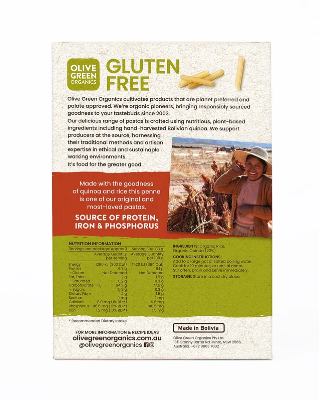 Penne - Organic Gluten Free, Quinoa & Rice, 2 x 250g - alternate