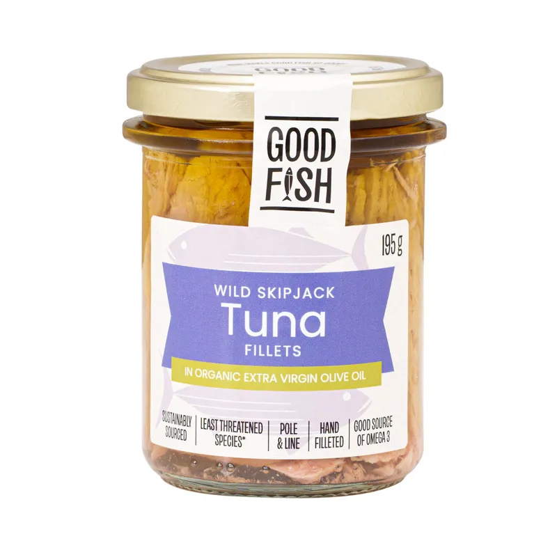 Tuna in Organic EVOO - Wild Caught, 2 x 195g Jar
